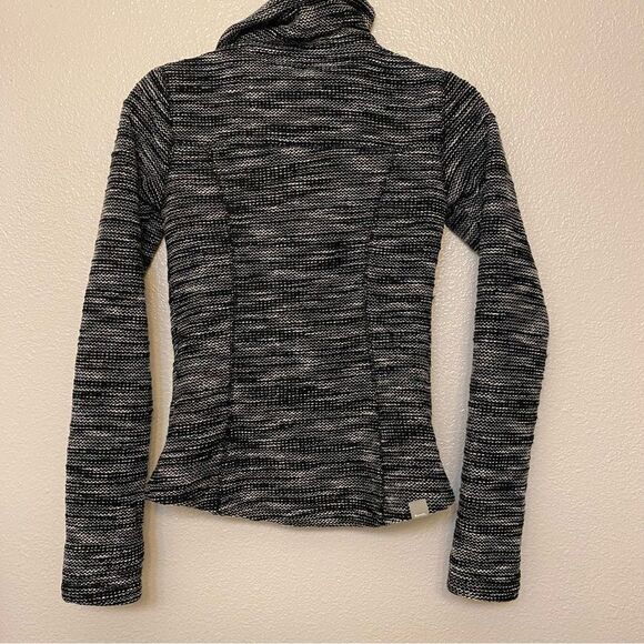 Bench Vail Fleece Lined Black & White tweed Jacket asymmetrical zipper -XS/4 - Picture 2 of 14